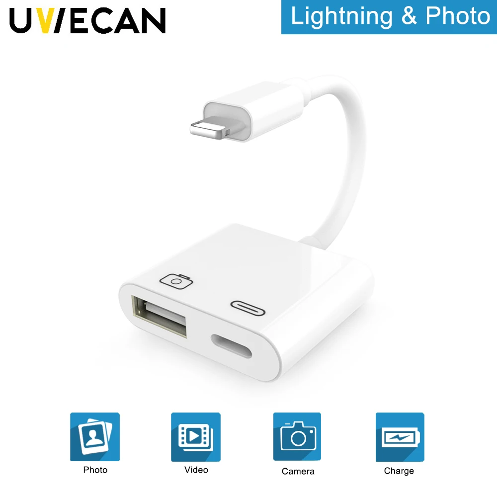 Для освещения к USB 3 Женский адаптер для чтения камеры с интерфейсом питания