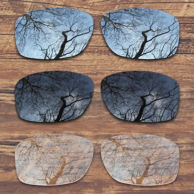 Black.Silver.Clear ToughAsNails поляризованные Сменные линзы для Окли Юпитер квадратные солнечные очки-несколько вариантов - Цвет линз: Black.Silver.Clear