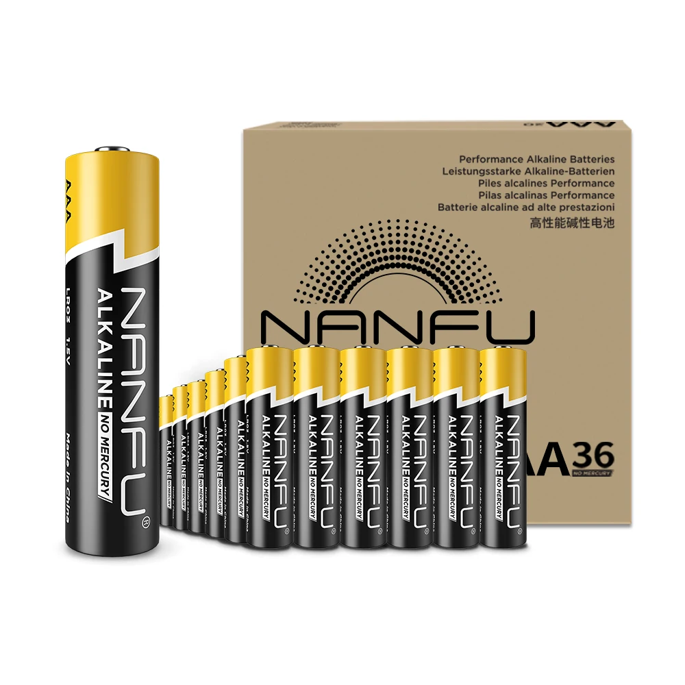 NANFU 36 шт. аккумулятор aa батарейки с батарея тестер 1.5 В щелочной аккумуляторы LR06 2a