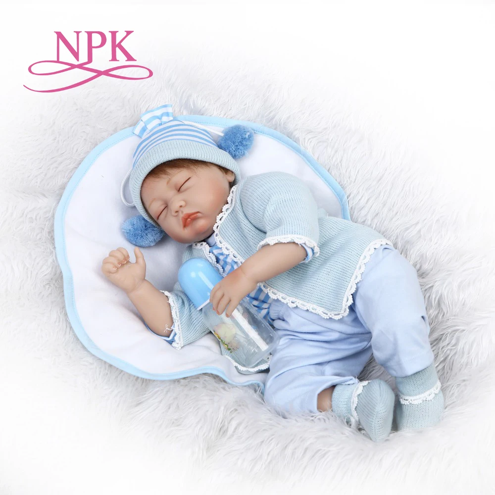 NPK 22 дюйма 55 см Силиконовая Кукла reborn Bonecas Baby Reborn Реалистичная Магнитная пустышка