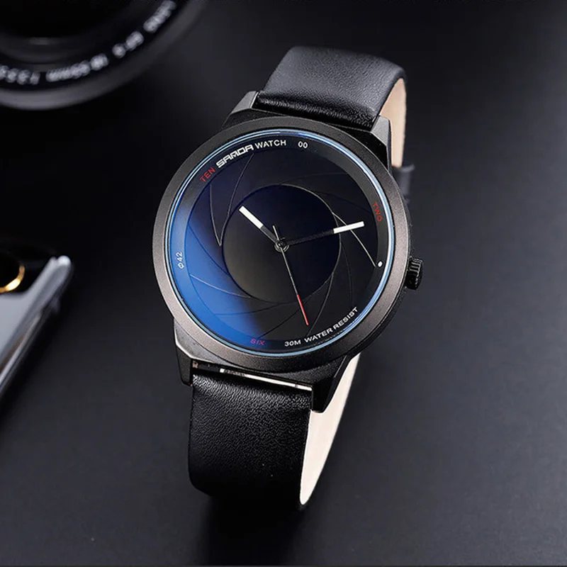 SANDA кварцевые часы Для мужчин Новые творческие спортивные наручные оригинальные