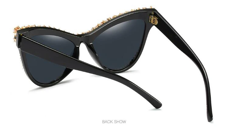 Женские винтажные солнцезащитные очки кошачий глаз дизайнерские Роскошные