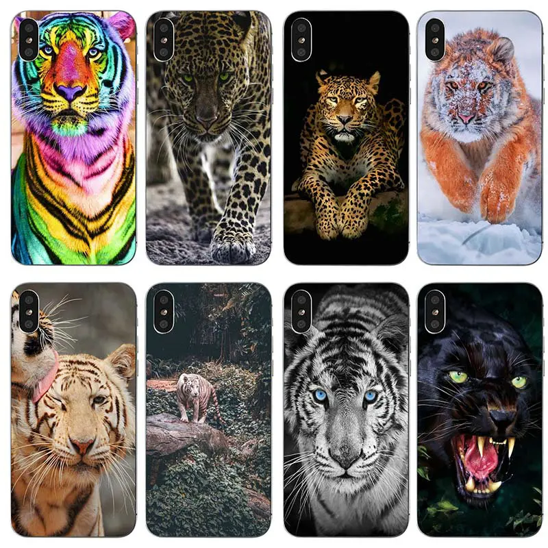 Мягкие ТПУ чехлы для мобильных телефонов iPhone 8 7 6 6S Plus X XR XS Max 10 5 5S SE 5C 4 4S Coque сумки с животным бенгальским