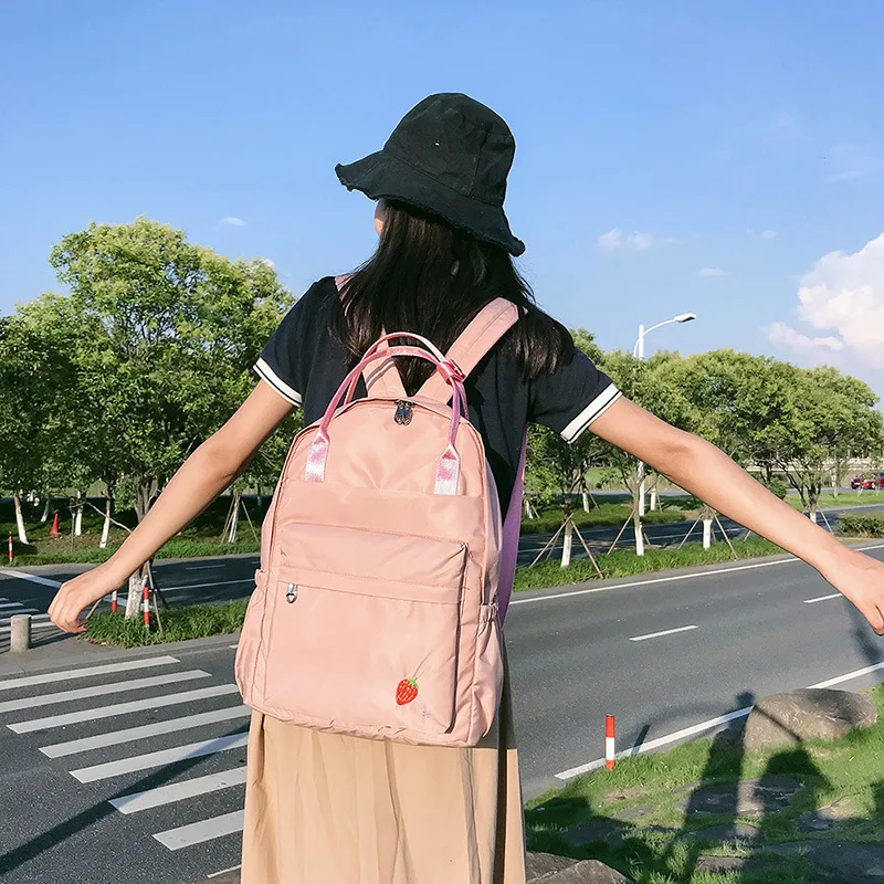 Студенческая однотонная сумка Youda рюкзак в свежем Стиле для девочек Простой