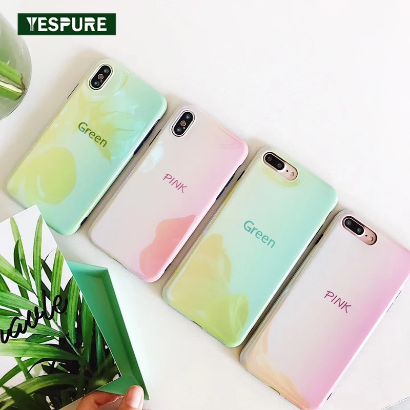 Оптовая продажа дешевая Силиконовая задняя крышка YESPURE для телефона Iphone X 8 8plus 7