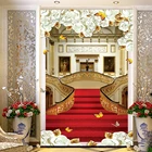 Высокое качество европейский стиль лестничный ковер фото настенные фрески обои Гостиная входной коридор фон обои 3 D