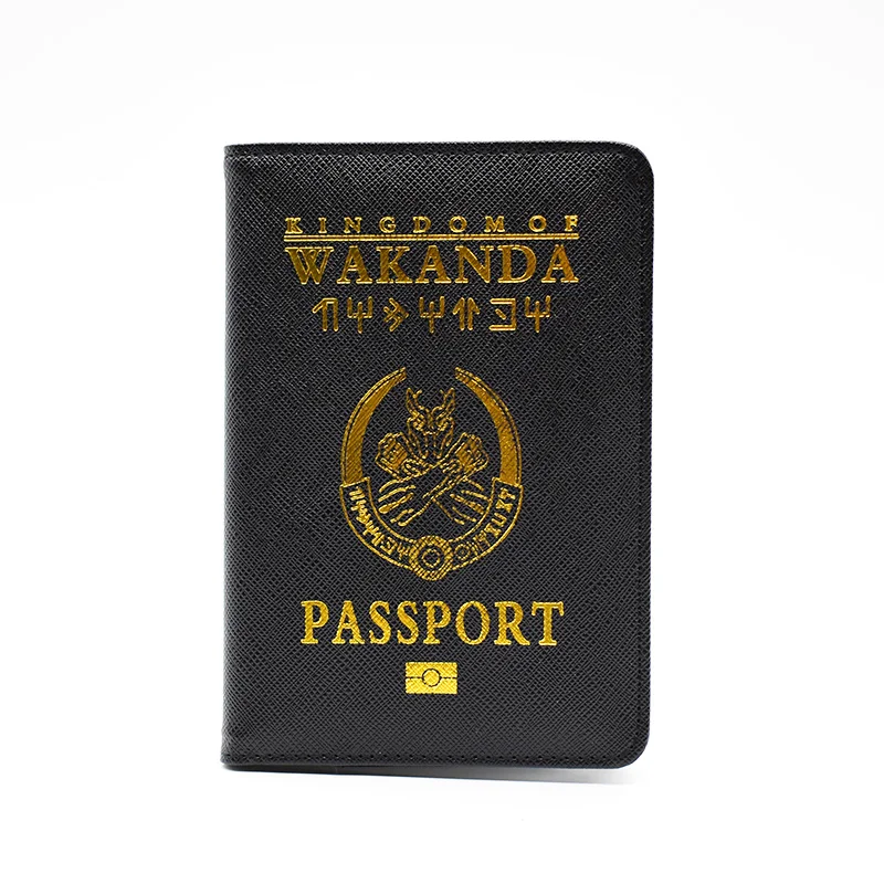 DIKEDAKU Wakanda Обложка для паспорта унисекс Rfid высокое качество из искусственной кожи держатель для паспорта Hogwarts Asgard чехол для паспорта Кошельки - Цвет: Black6
