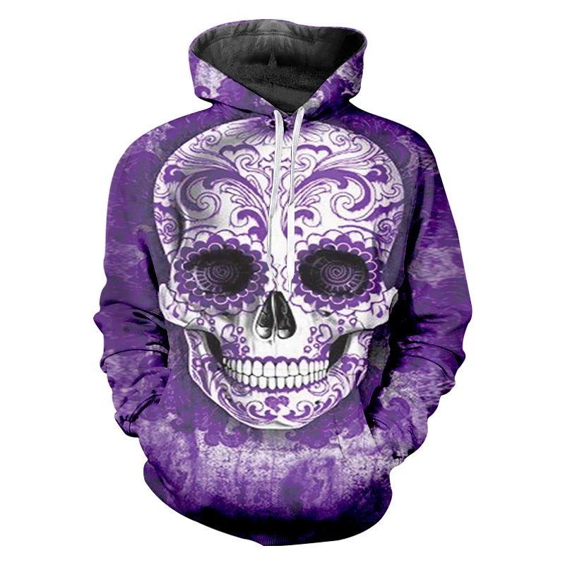 Metal Skull CJLM 18 стилей толстовки с черепами Мужская Harajuku 3d печать зеленая Толстовка с черепом металлические толстовки с черепами мужские хип-хоп панк пуловеры худи - Цвет: Metal Skull