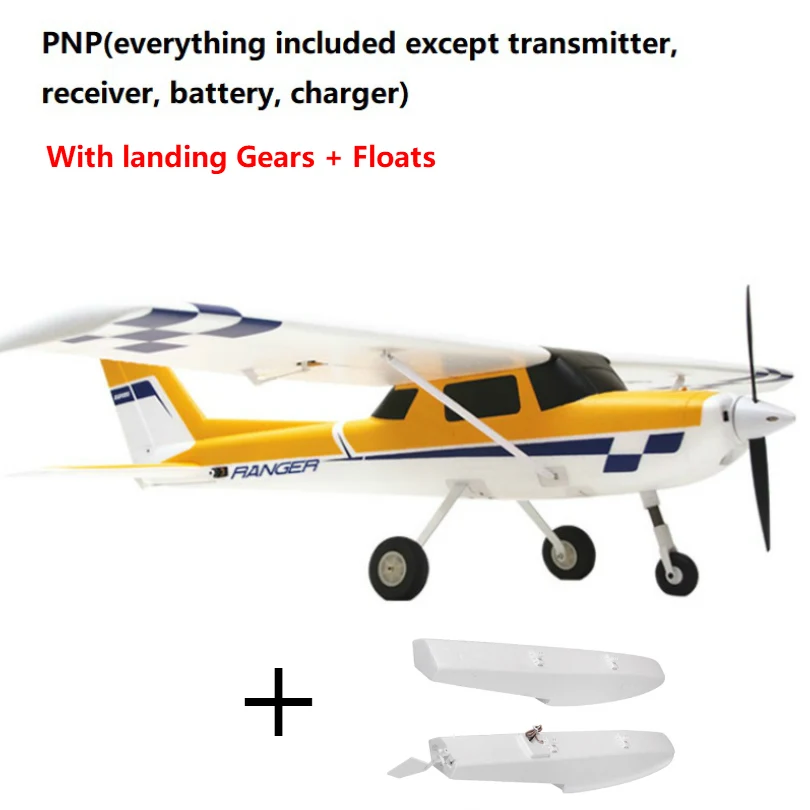 PNP with Floats FMS 1220 мм Ranger тренер для начинающих RC самолет с рефлекторным гироскопом Autobalance 4CH 3S EPO PNP модель самолета поплавки на выбор - Цвет: PNP with Floats