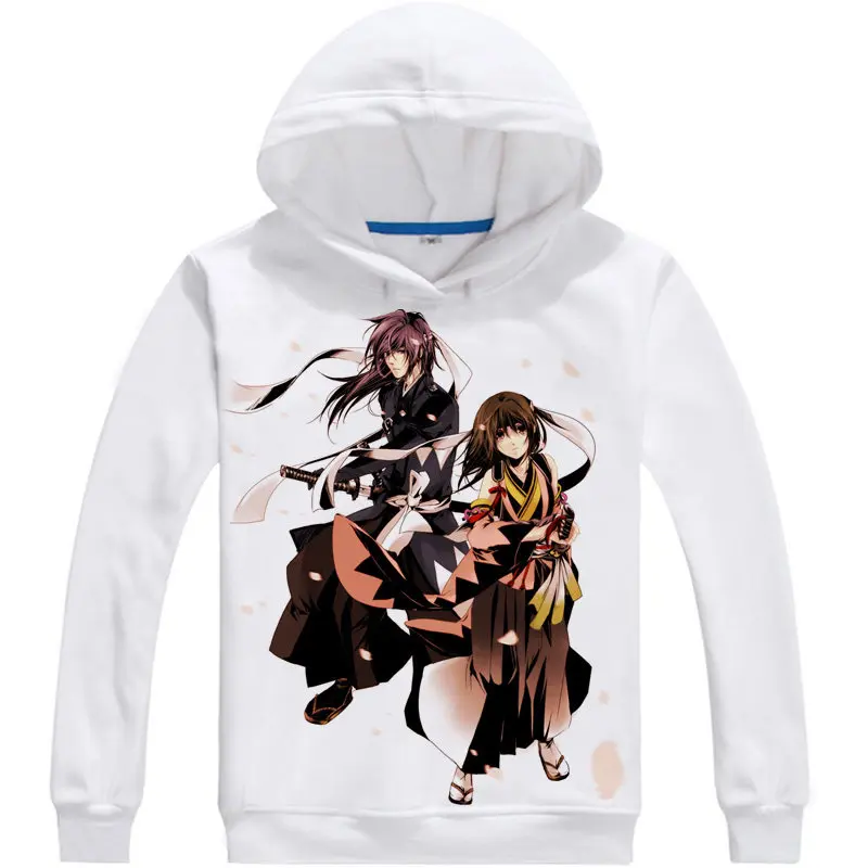 Толстовка с капюшоном Hakuouki Shinsengumi Kitan аниме Hijikata Toshizo косплей белые толстовки
