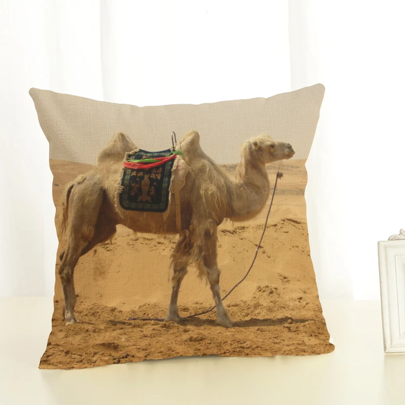 Camel Print Cushion Cover Home Decor Decorative Case Throw Pillow Linen for Sofa Pillows | Дом и сад