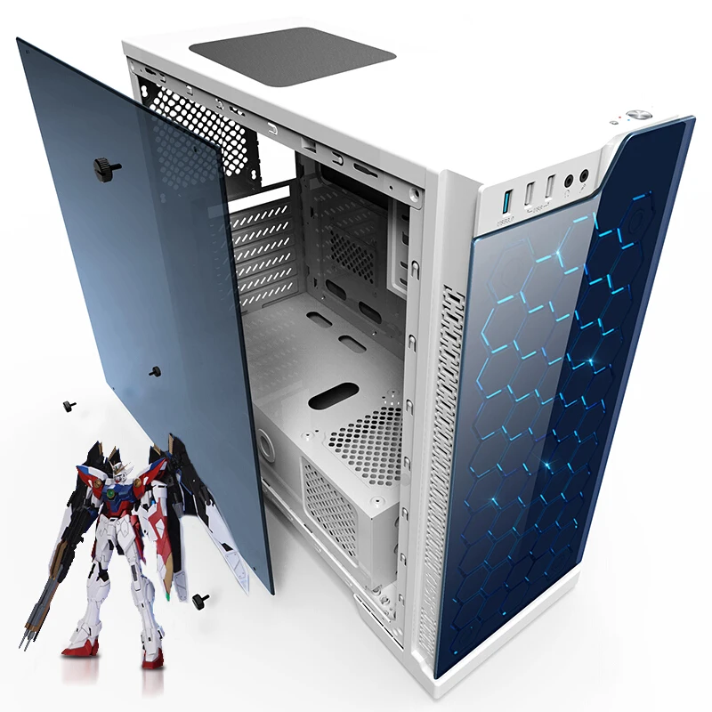 DIY настольный игровой компьютер ATX чехол с поддержкой ATX/ Micro материнская плата по