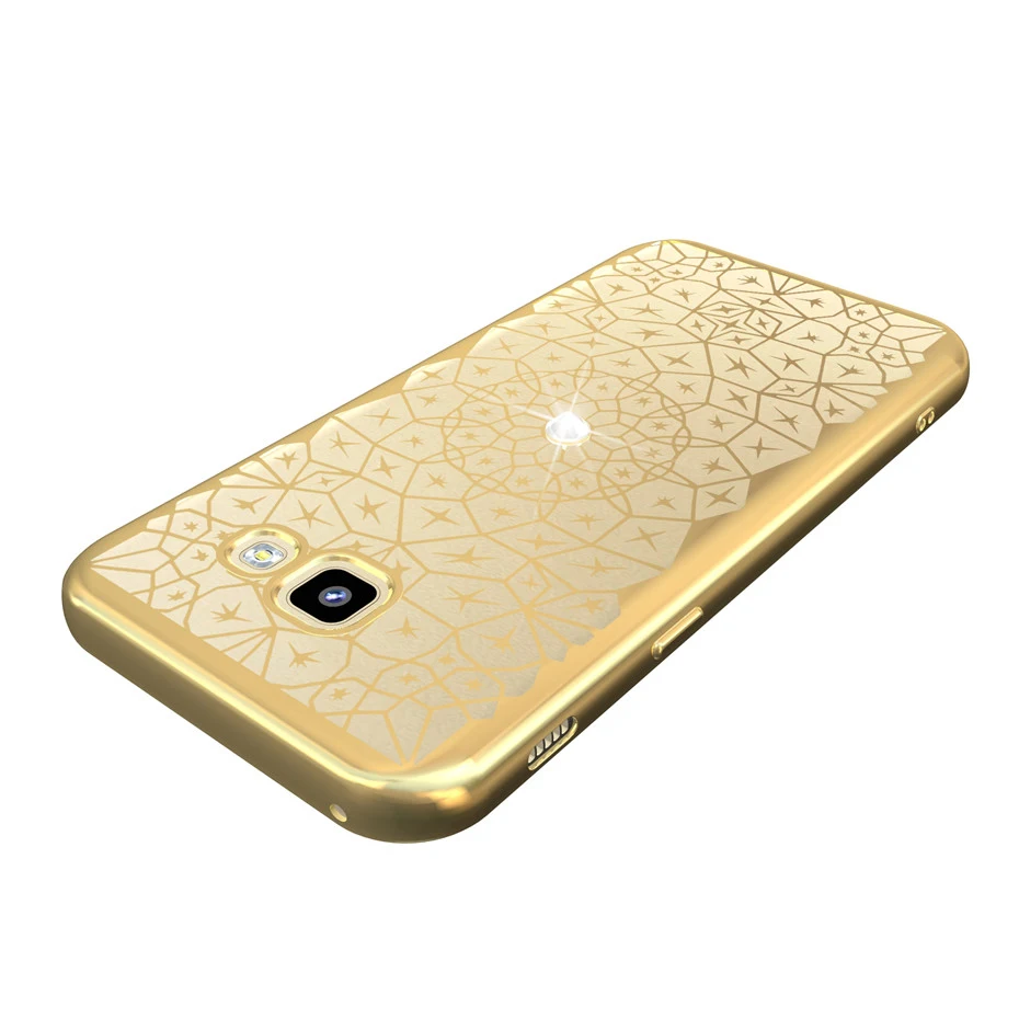 DAGUDON Luxury Diamond Case For Samsung Galaxy A5 2017 Silicone gold Shiny soft Back Cover Phone Cases A520 |