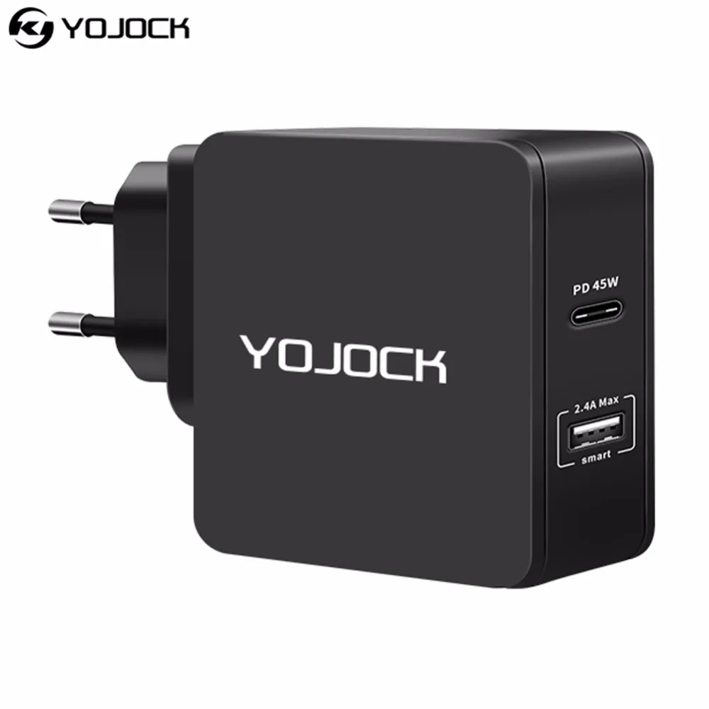 Сетевое зарядное устройство YOJOCK PD 45 Вт 2 4 А USB адаптер для Apple MacBook Nintendo Switch