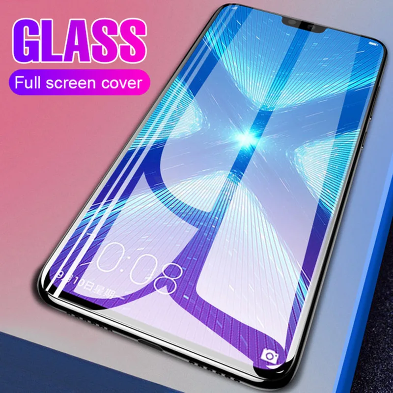 Изогнутое стекло 9D для huawei honor 8x полное покрытие закаленное защитное на hono 8x8 x x8