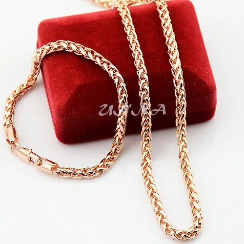 Комплект ювелирных изделий из розового золота 5 мм (без красной коробки)|set