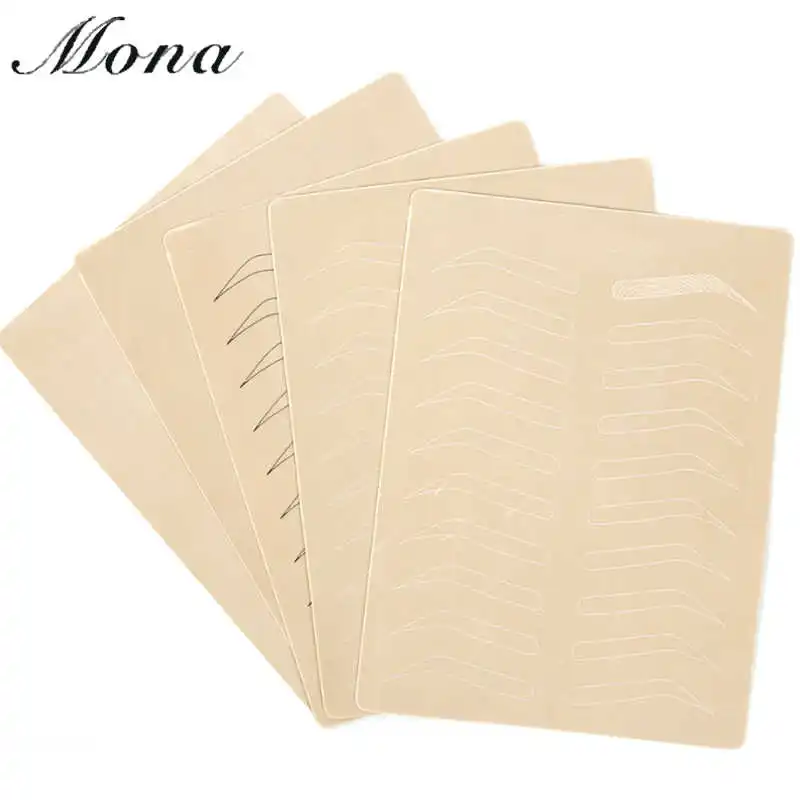 5 шт. микроблейдинг татуаж бровей тренировочная кожа для перманентного макияжа