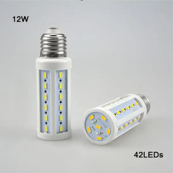 Оптовая продажа 5 шт./лот 10 Вт E27 E14 5630 SMD 42LED 110 В 220 кукурузная лампа крутое/теплое