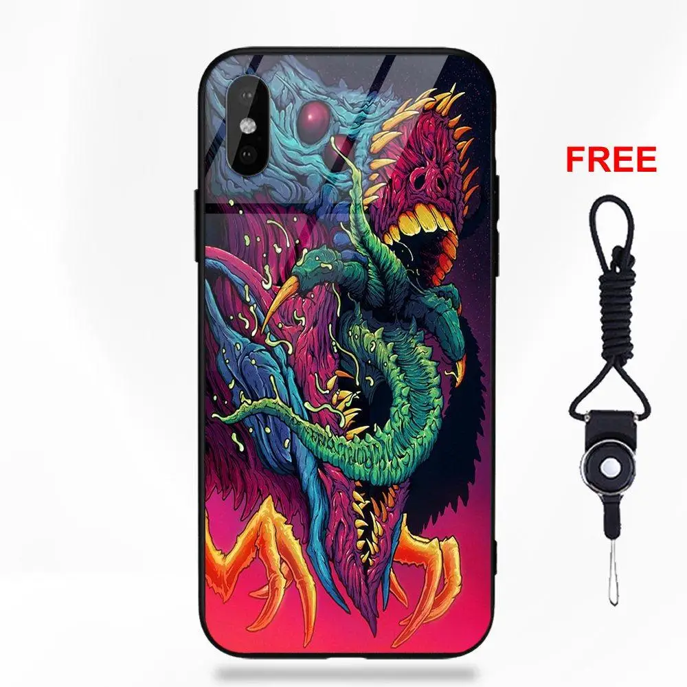 Hyper Beast Csgo уникальная роскошная мягкая ТПУ Рамка + чехол из закаленного стекла для