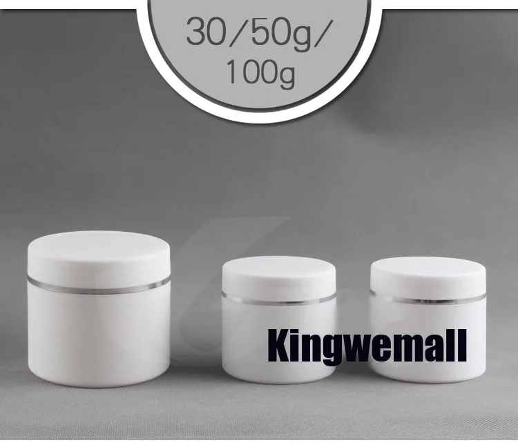

300Pcs/lot White Frosted 100g Cosmetic Empty Jar Pot Eyeshadow Makeup Face Cream Container,PP Cream Jar Bottle