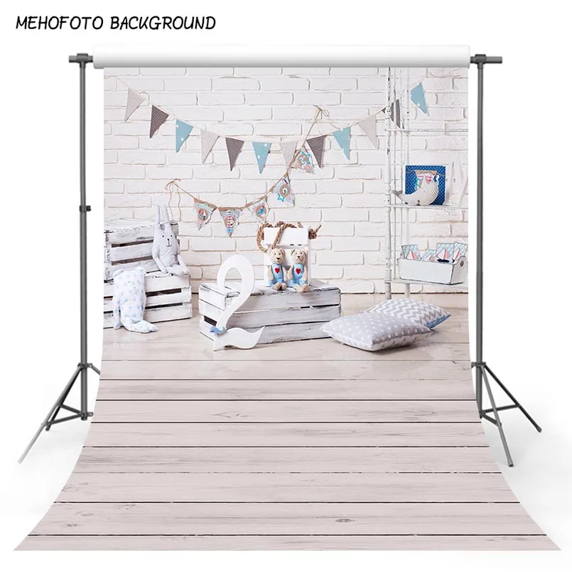 5X7 футов Шевроны стены воздушные шары 1-й день рождения торт Детские фотографии фоны индивидуальные фотографические фоны для фотостудии