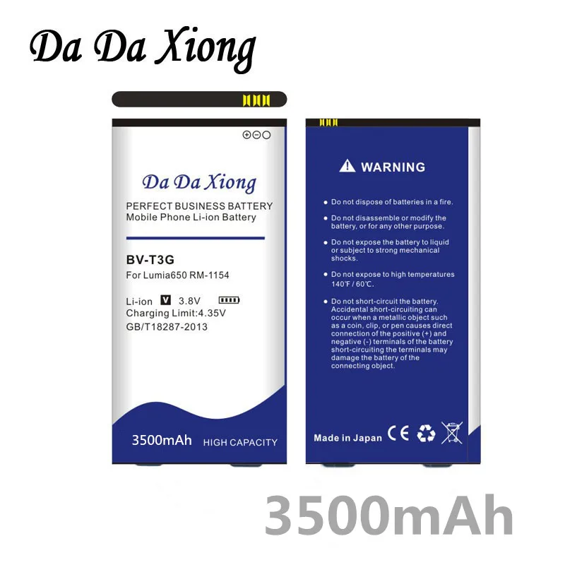 Аккумулятор Da Xiong 3500 мА/ч BV T3G BVT3G литий ионный аккумулятор телефона для Nokia Microsoft