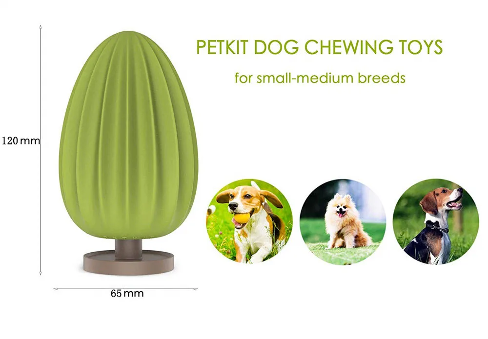PETKIT игрушки для собак с пищащим мячом, жевательный мяч, мячик для лечения, резиновая устойчивая к укусам интерактивная игрушка для маленьких средних собак