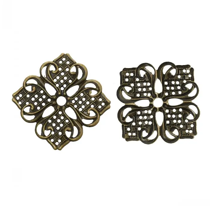 DoreenBeads фурнитура для украшений филигранные соединители квадратный античный