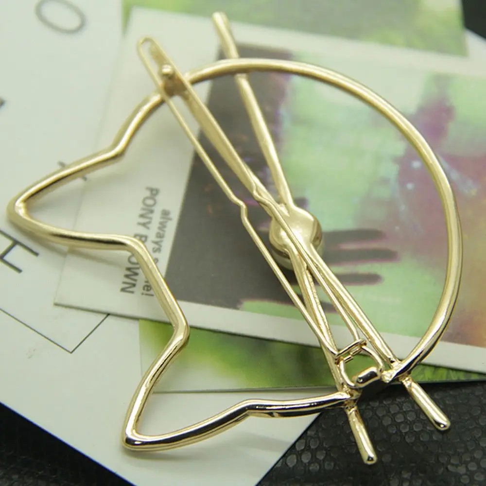 2 шт. Модные металлические hello kitty Cat дизайн Wo заколки для волос Свадебные