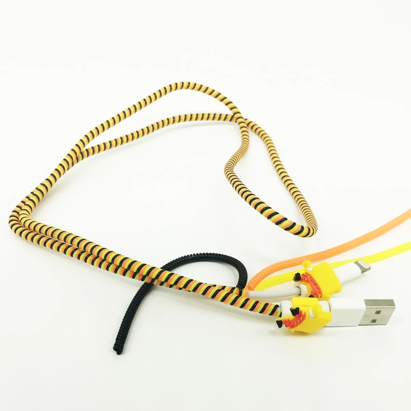 ISKAS зарядный кабель протектор Usb Кабельный зажим для защиты кабеля мультфильм