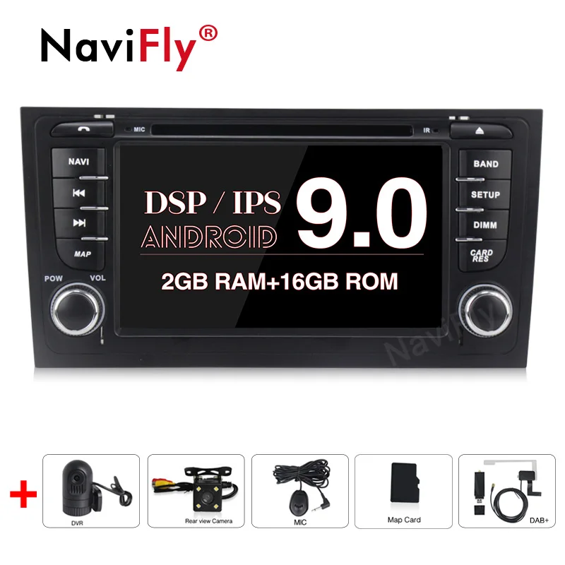 Android 9 0 IPS DSP Автомобильный dvd Радио Аудио мультимедийный плеер для Audi A6 S6 RS6 1999 2005