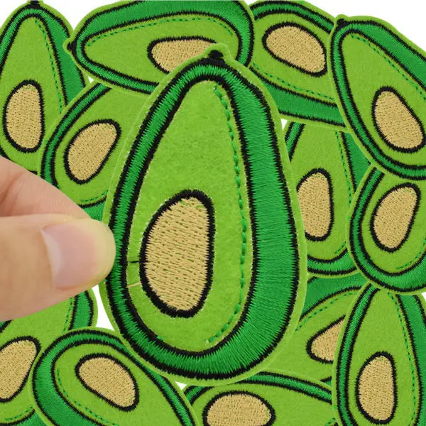 10 шт. нашивки значки авокадо для одежды с вышивкой из железа аппликации шитья