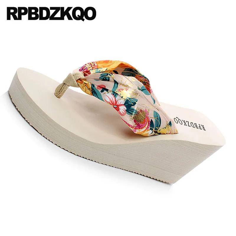 Шлепанцы на платформе обувь высоком каблуке сандалии танкетке дизайнерские