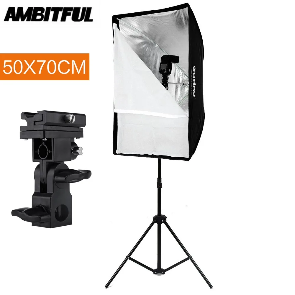 Софтбокс для зонта Godox 50x70 см с светлой подставкой 2 м Type B держатель горячего