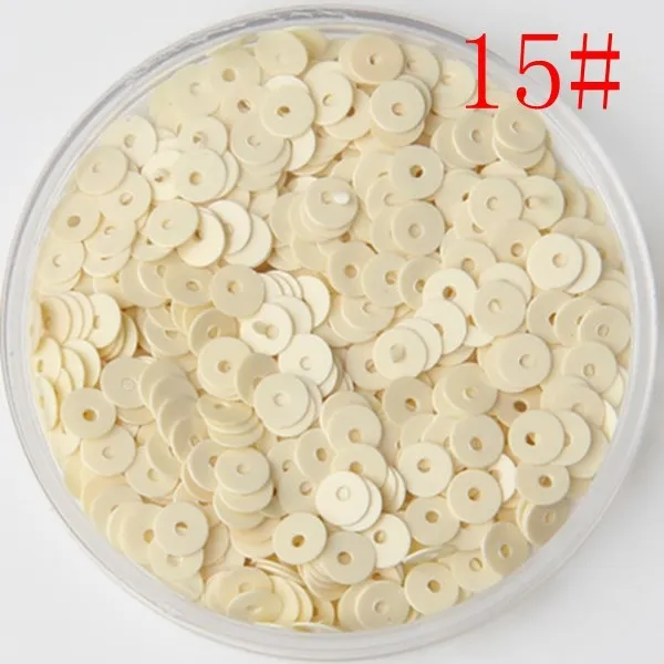 Пайетки круглые бежевого цвета 4 мм 5000 шт./лот 15 # | Дом и сад