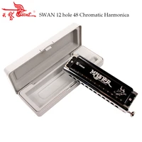swan chromatic harmonica 12 hole48 tones quality mouth organ professional wind musical instrument