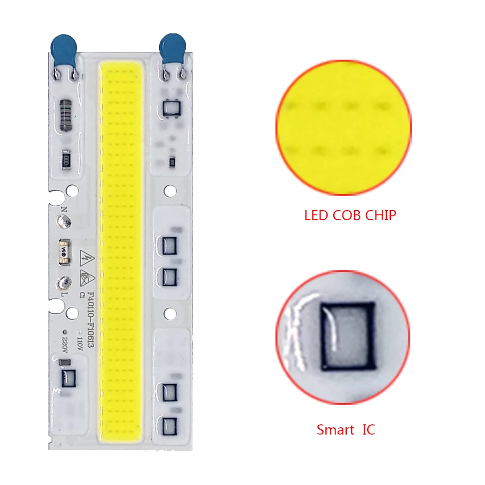 5 шт. Смарт IC LED COB Чип IP65 30 Вт 50 70 100 150 AC 220 В 110 интегрированный прямоугольный луч DIY