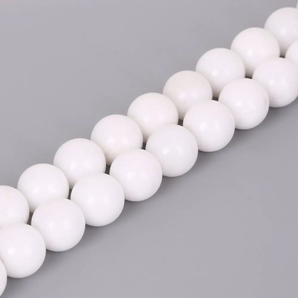 Бусины из натурального камня для женщин 4/6/8/10/12 мм 15 дюймов|white beads|stone beadsbead wholesale |