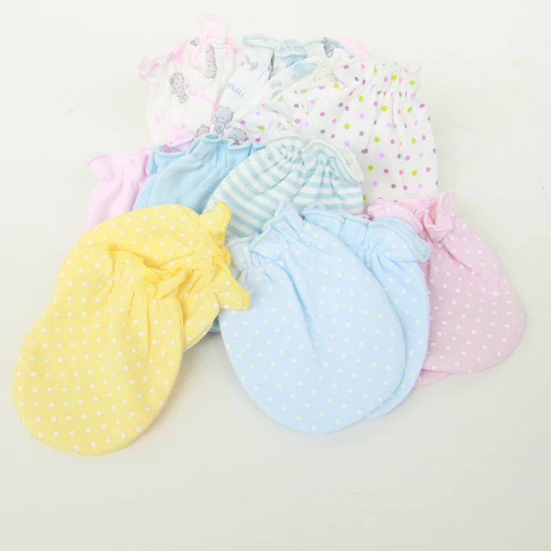 5 Pairs/set baby gloves winter 100% cotton all seasons soft newborn safety infant boys girls anti scratch mittens | Детская одежда и