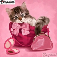 dispaint full squareround drill 5d diy diamond painting cat bag scenery 3d embroidery cross stitch 5d home decor a12376