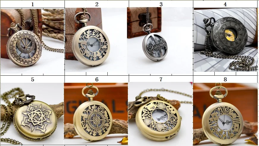 DHL-50pcs-wholesale-New large ancient engraved round pocket watch retro jewelry fashion watch leave message to choose style