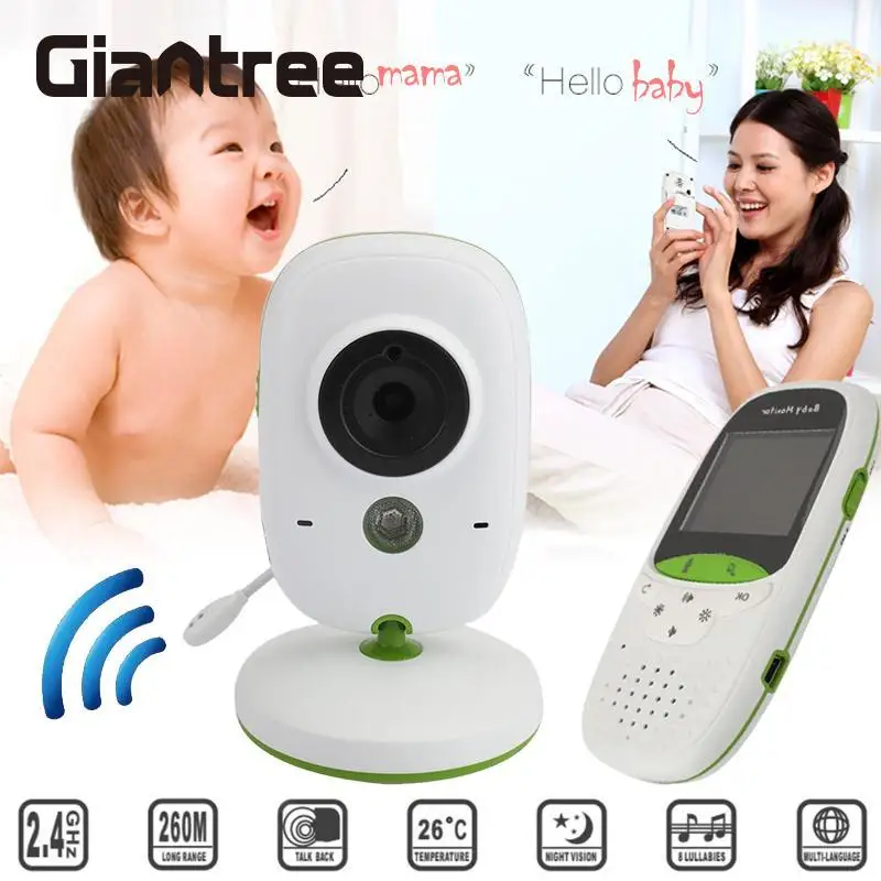 Giantree 2 4 дюймов Беспроводная hd камера для Камера IP Цвет Экран инфракрасная с
