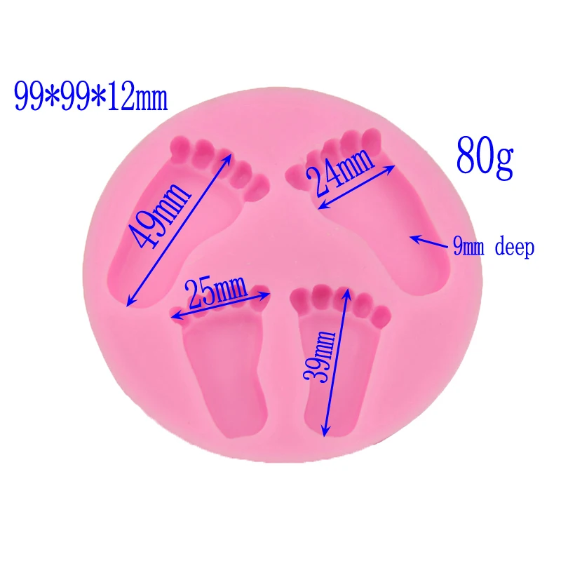 3d силиконовая форма для детской ноги маленькая руки украшения торта инструменты