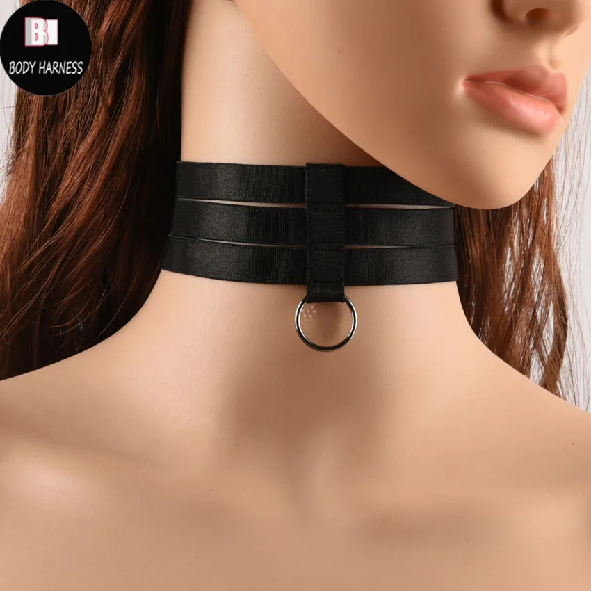 Новинка женская черная портупея в стиле Харадзюку ожерелье браслет Эротическая