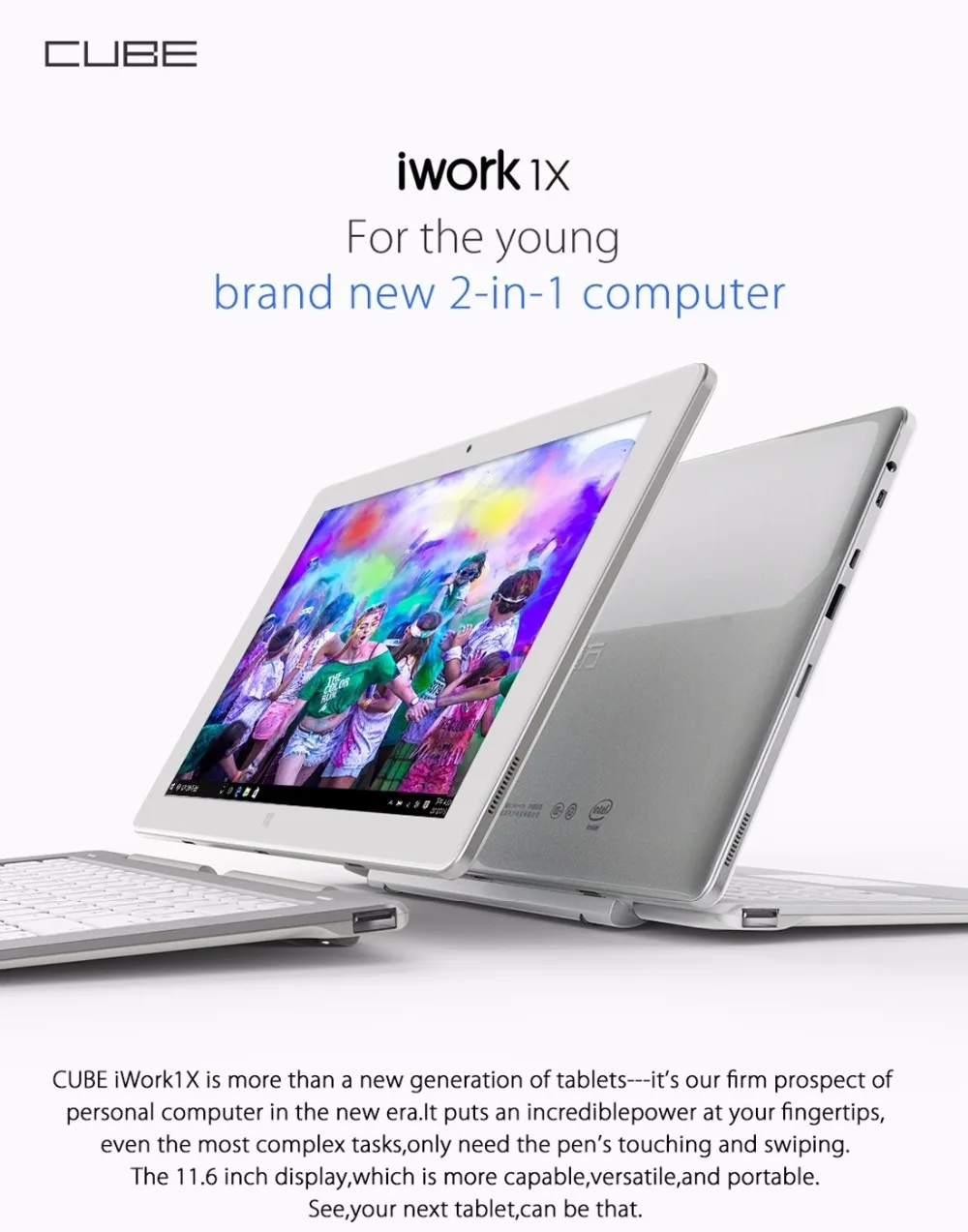 Оригинальный Куб iwork1X Tablet PC 4 ГБ RAM 64 ROM планшет 11.6 дюймов процессор Intel Atom X5-Z8350 Windows