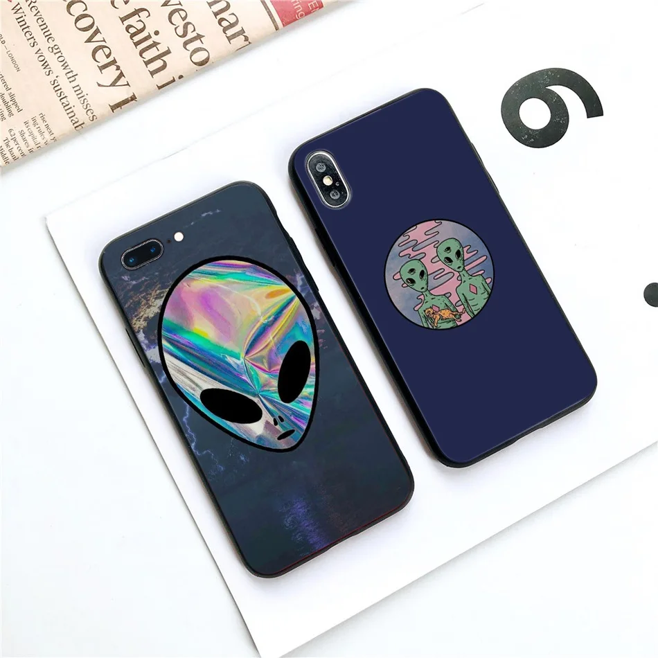 TPU черный чехол для iPhone 12 7 11 Pro XR 6 X XS MAX 8 6S Plus 5 5S SE 2020 7Plus 11Pro телефона чужой считаем
