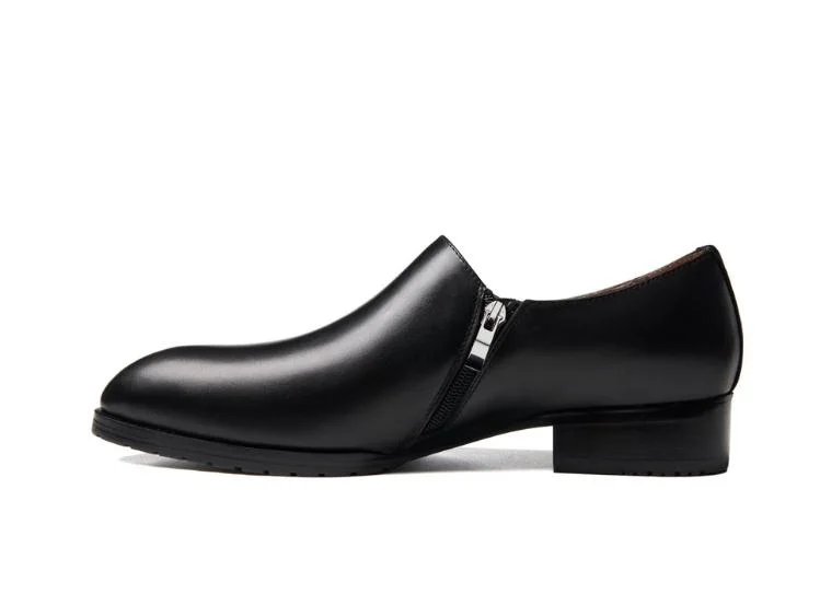 Simple Elegant Genuine Leather Business Casual Men Shoes Men's Wedding Dress England Trendy Pointed Toe Office Work | Обувь