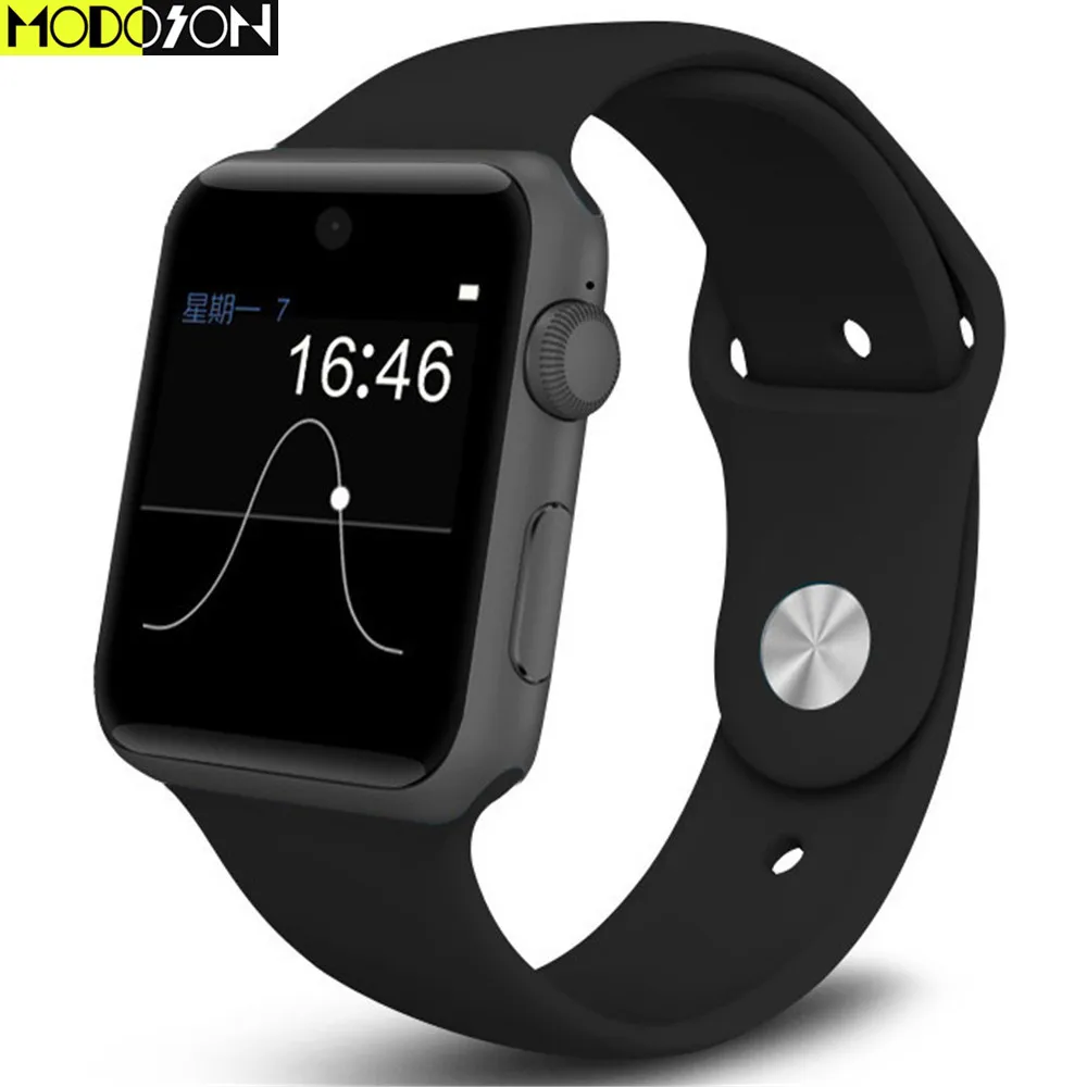 Смарт-часы MODOSON Bluetooth DM09 Plus Смарт-часы сим-карта часы для samsung huawei Xiaomi Apple IOS iphone 5 6 7 8 X XS MAX XR - Цвет: black black