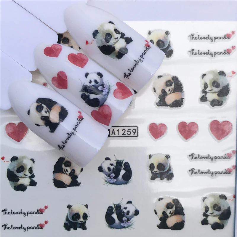 

LCJ 1 Sheet Animal Black Cat Designs Nail Art Stickers Water Transfer Nail Tips Decal DIY Accessory Beauty Nail Decorations