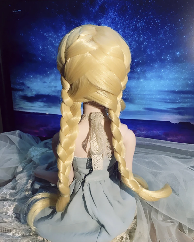 Bybrana 1/3 1/4 1/6 BJD SD куклы парики длинные Straigst двойной твист оплетка высокого Температура волокна для кукол